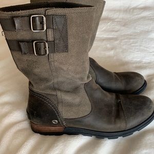 Gray Sorel boots